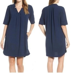 Navy shift dress with tags Bobeau